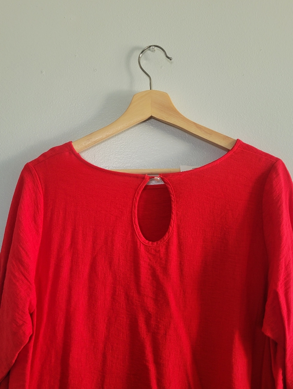 EMMA KNUDSEN Jilly Dress Size M Red Made In Canada Limitied Edition Ruffle Hem - Picture 6 of 10